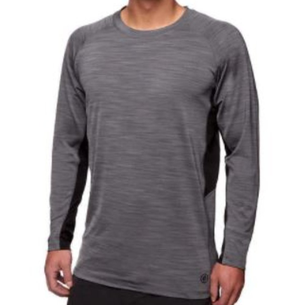 Hang Ten Men's Long Sleeve Sun Tee Grey/Black